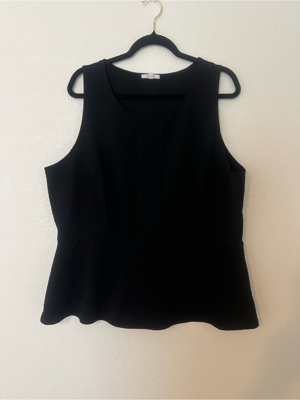 Maurices Black Sleeveless Peplum Tank